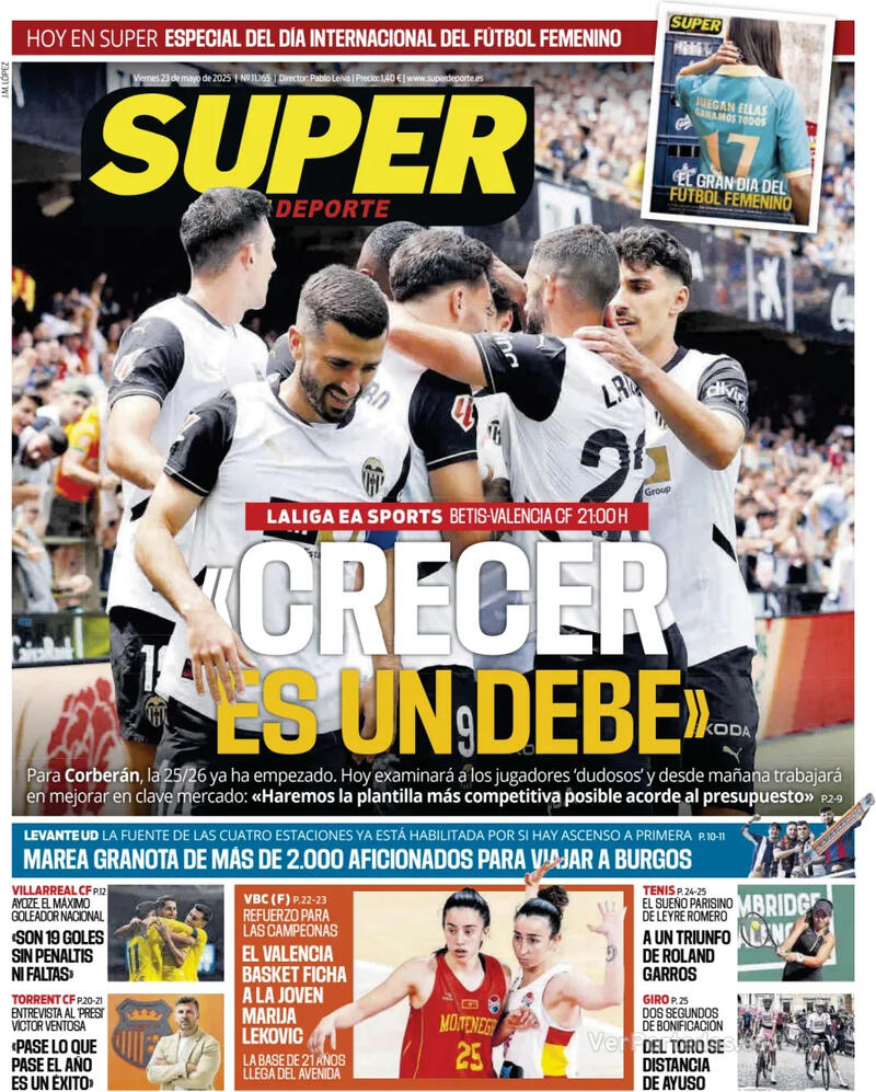 Portada L'Esportiu 2025-05-23