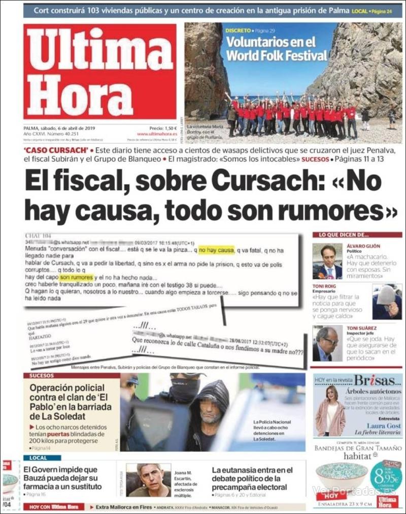 Portada Última Hora 2019-04-07