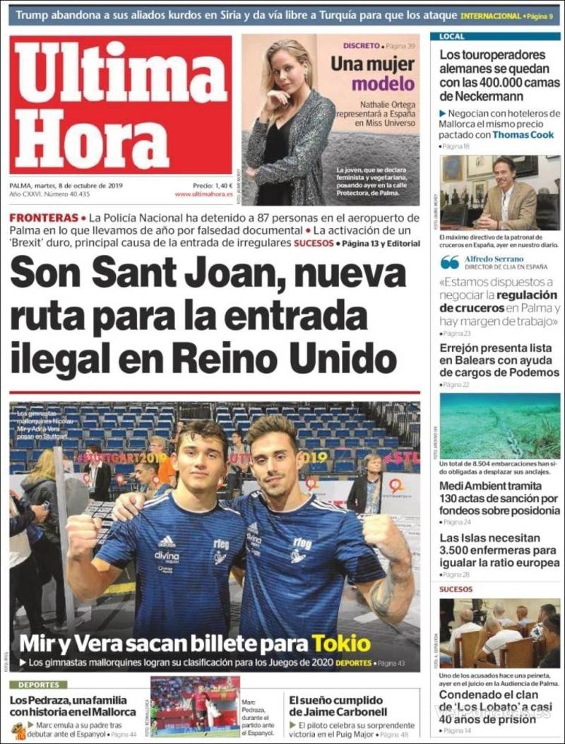 Portada Última Hora 2019-10-09