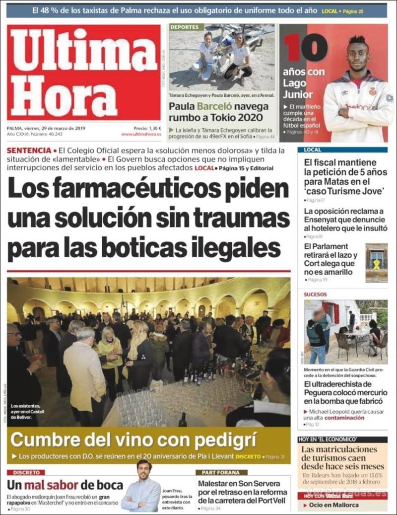 Portada Última Hora 2019-03-30