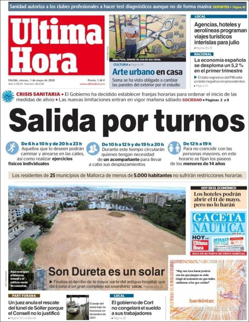 Portada Última Hora 2020-05-02