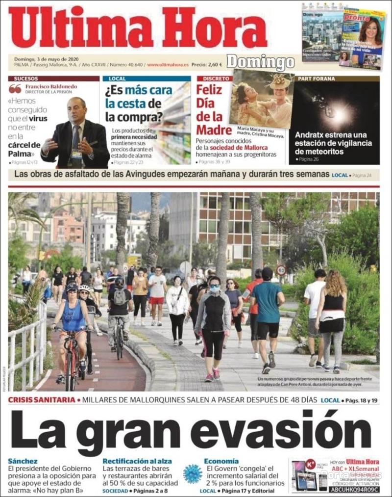 Portada Última Hora 2020-05-04