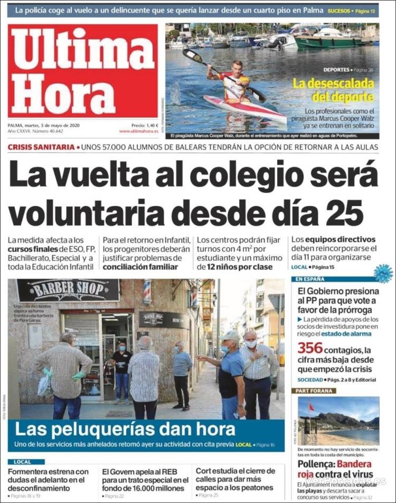 Portada Última Hora 2020-05-06