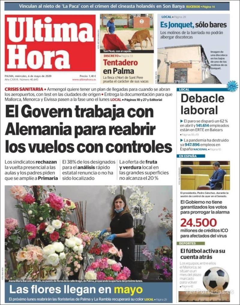 Portada Última Hora 2020-05-07