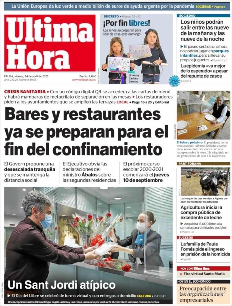 Portada Última Hora 2020-04-25