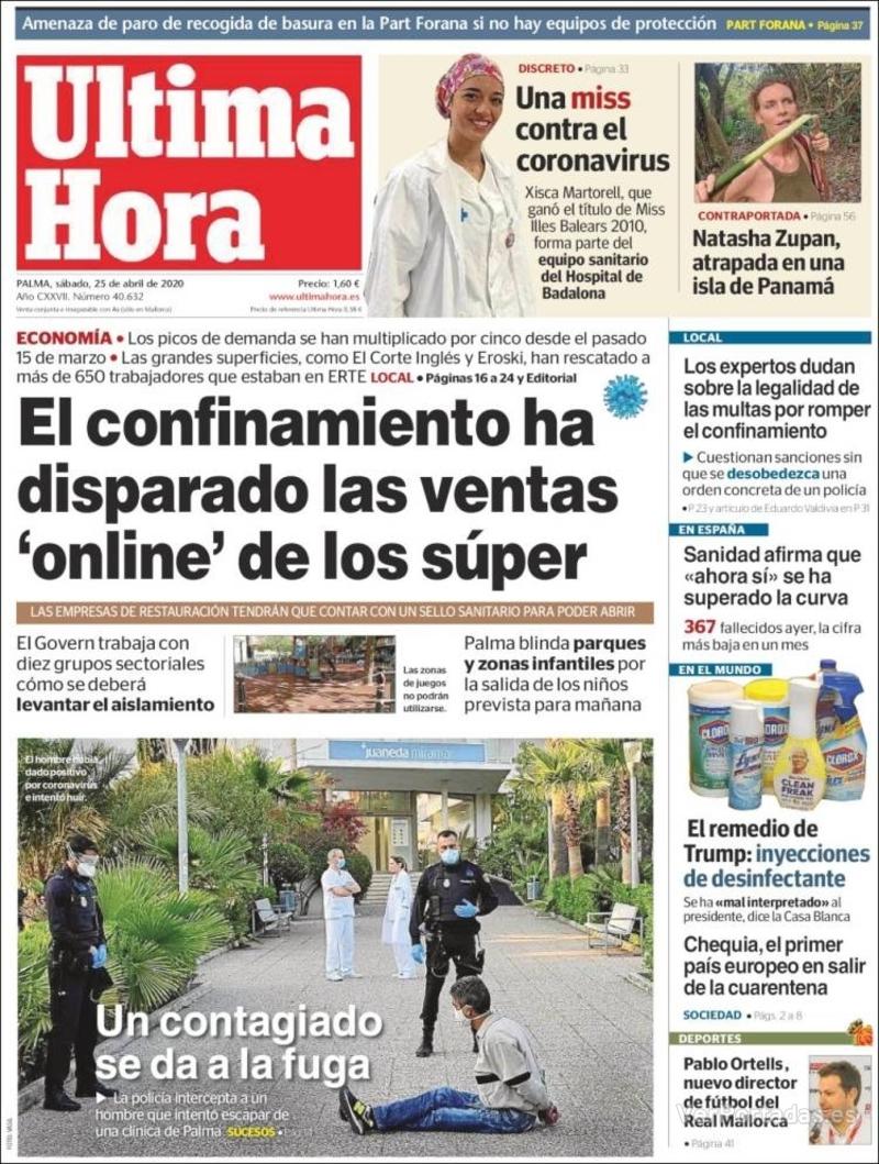 Portada Última Hora 2020-04-26