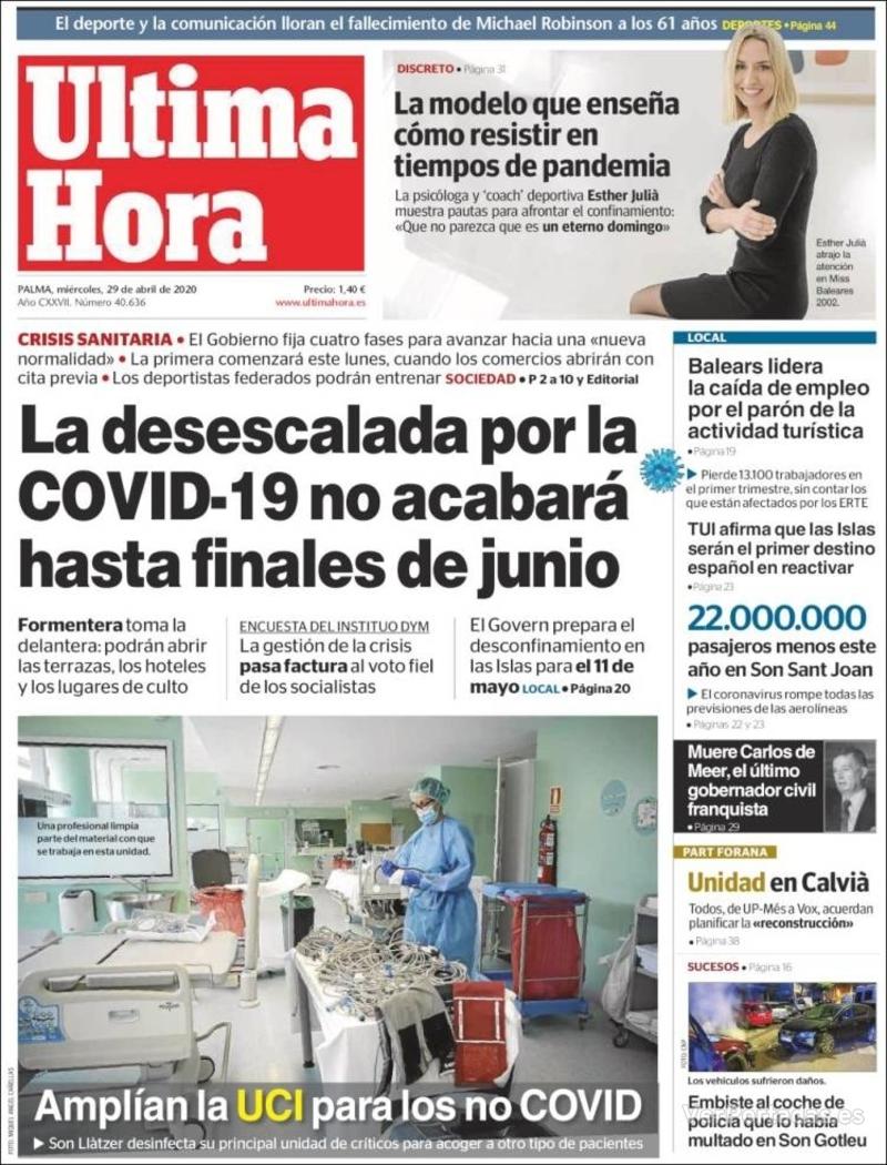 Portada Última Hora 2020-04-30