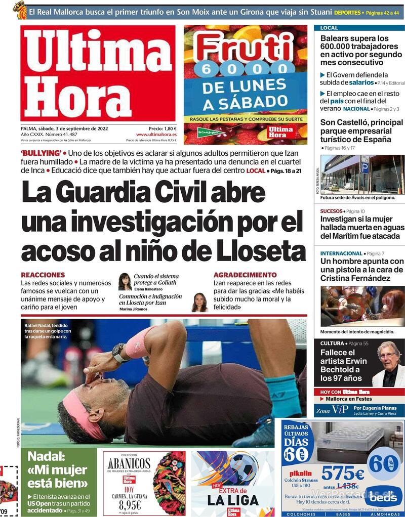 Portada Última Hora 2022-09-04