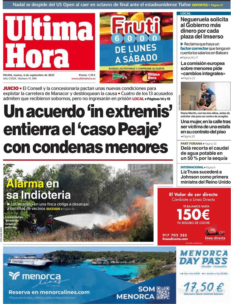 Portada Última Hora 2022-09-07