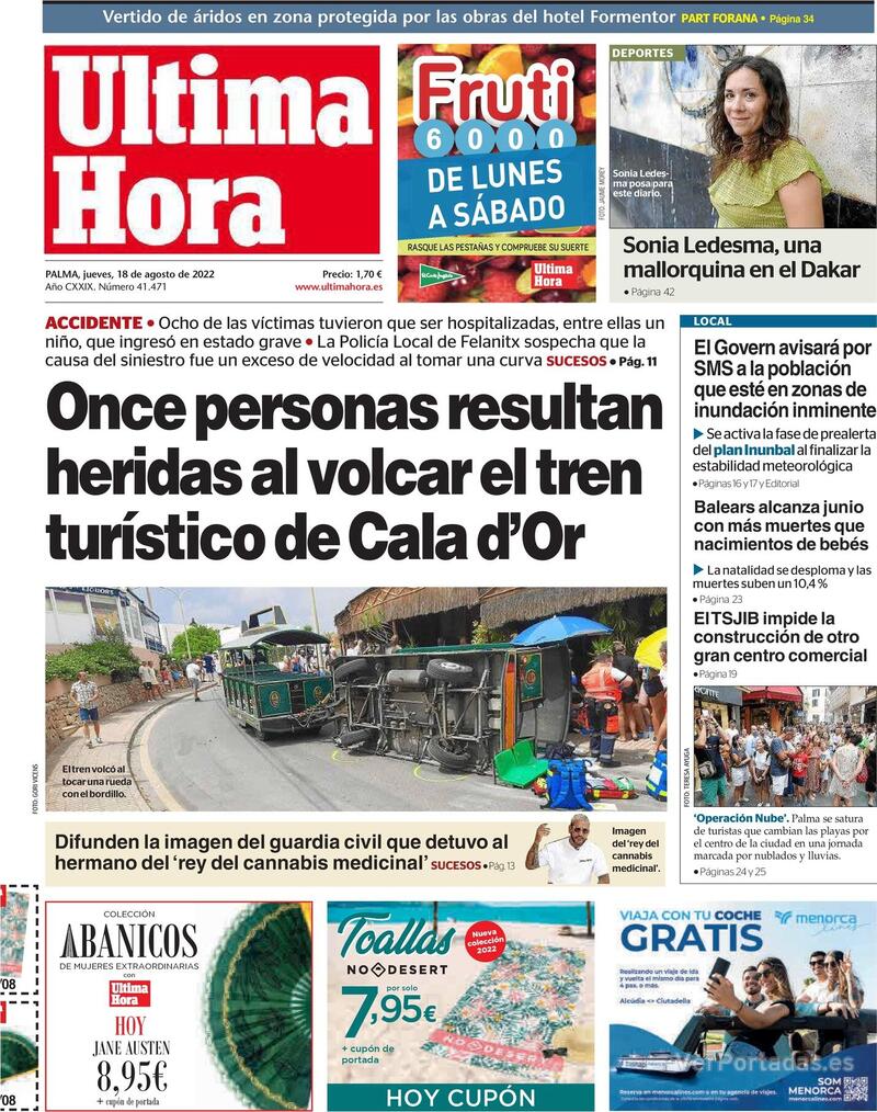 Portada Última Hora 2022-08-19