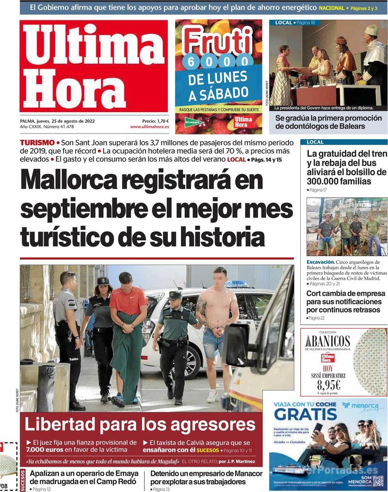 Portada Última Hora 2022-08-26