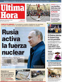 Portada Última Hora 2022-02-28