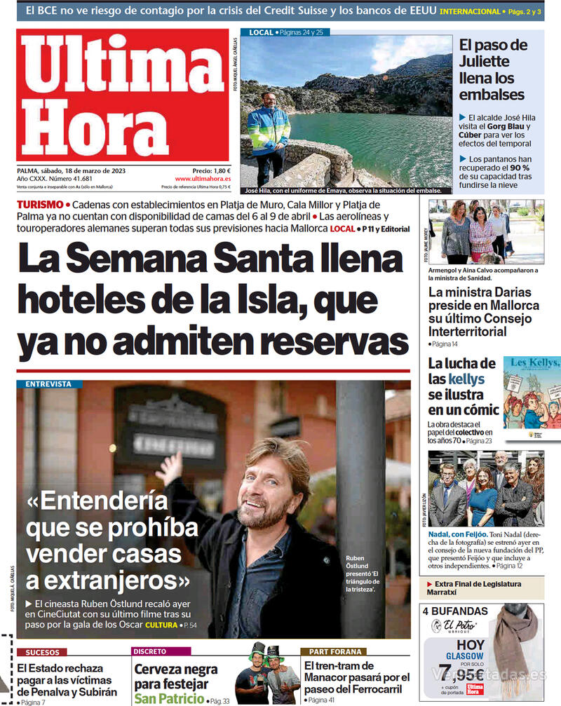 Portada Última Hora 2023-03-20