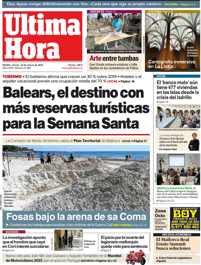 Portada Última Hora 2023-03-25