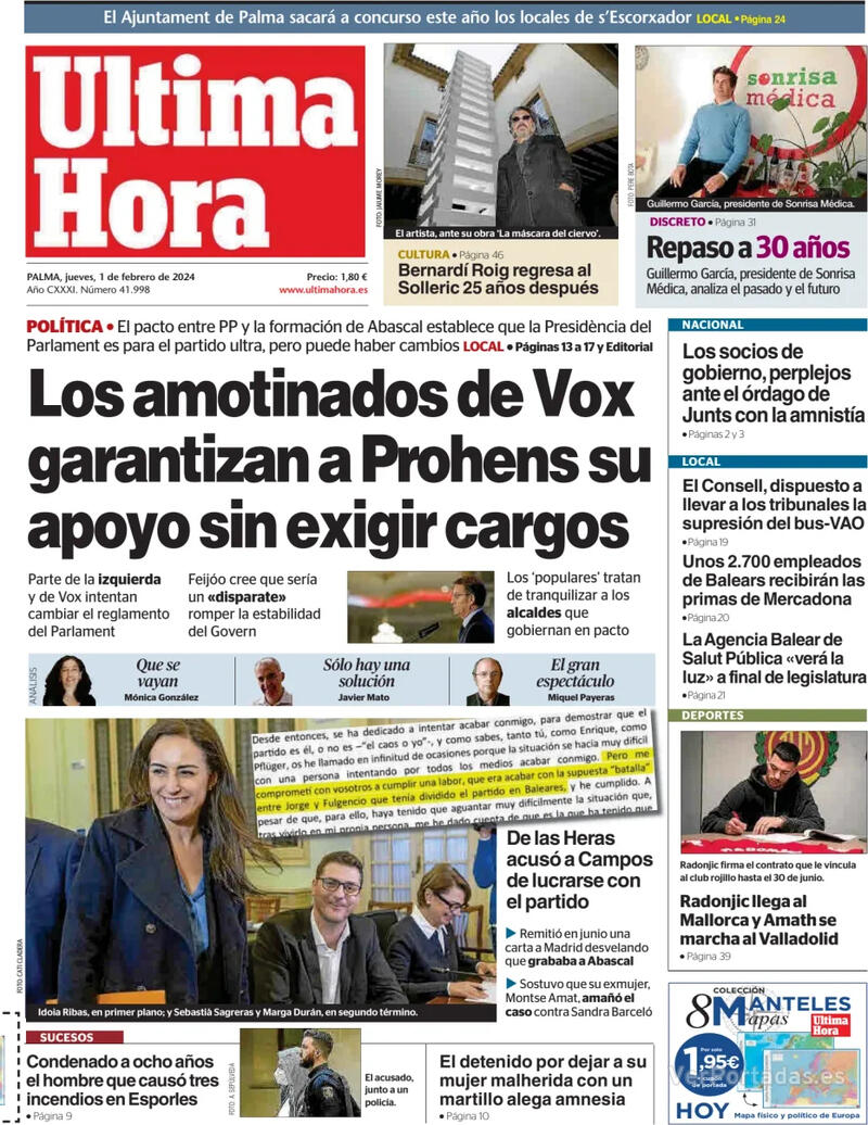 Portada Última Hora 2024-02-02