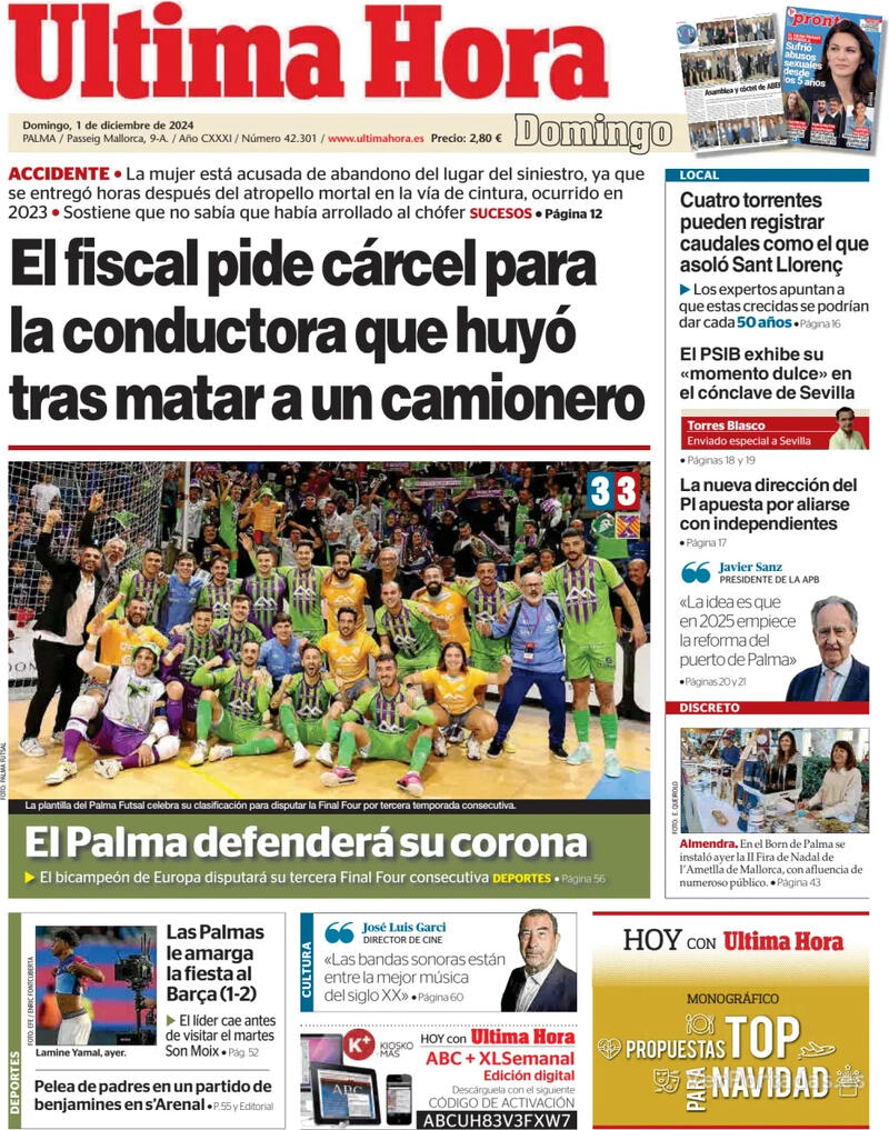 Portada Periódico de Ibiza y Formentera 2024-12-01