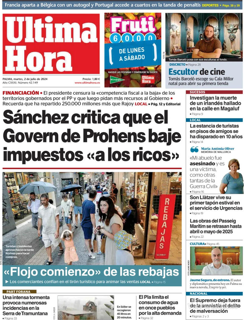 Portada Periódico de Ibiza y Formentera 2024-07-02