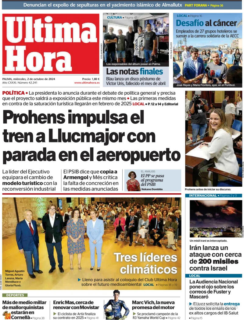 Portada Periódico de Ibiza y Formentera 2024-10-02