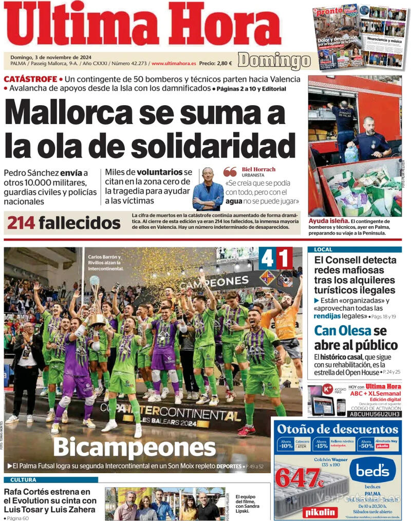 Portada Periódico de Ibiza y Formentera 2024-11-03