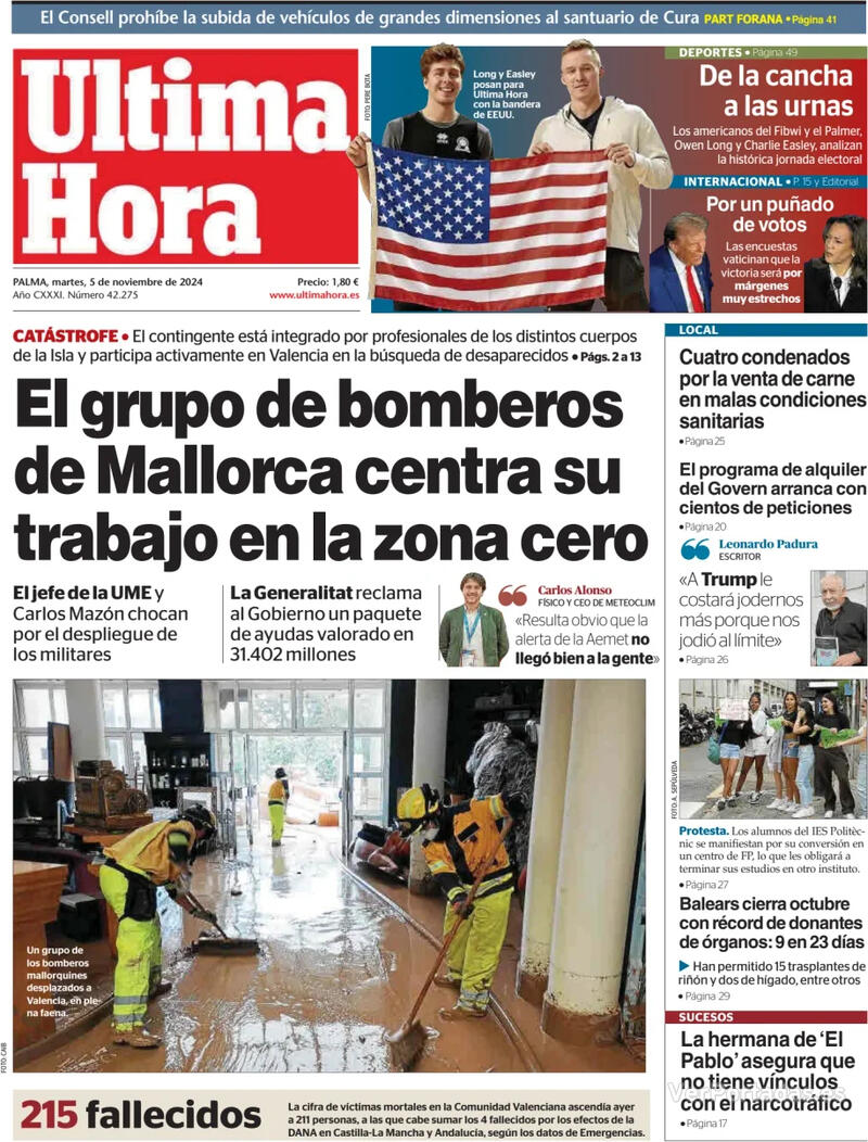 Portada Periódico de Ibiza y Formentera 2024-11-05