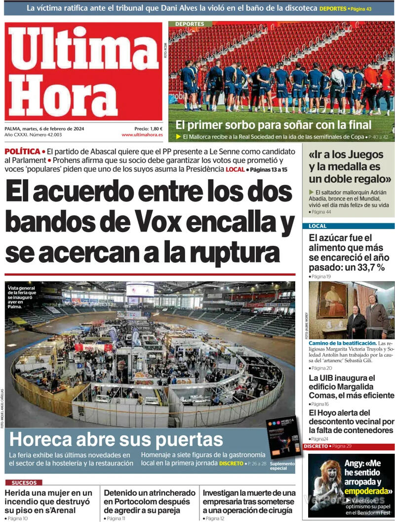 Portada Última Hora 2024-02-07