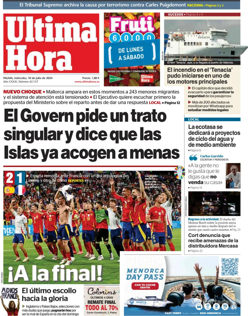 Portada Periódico de Ibiza y Formentera 2024-07-10