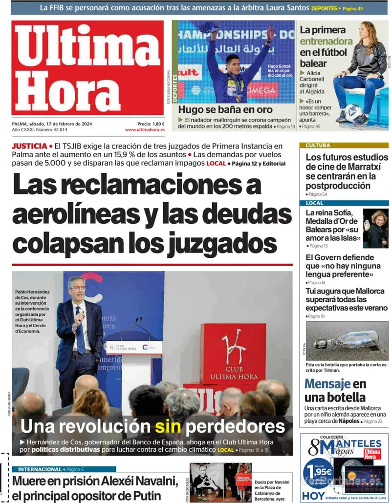 Portada Última Hora 2024-02-18