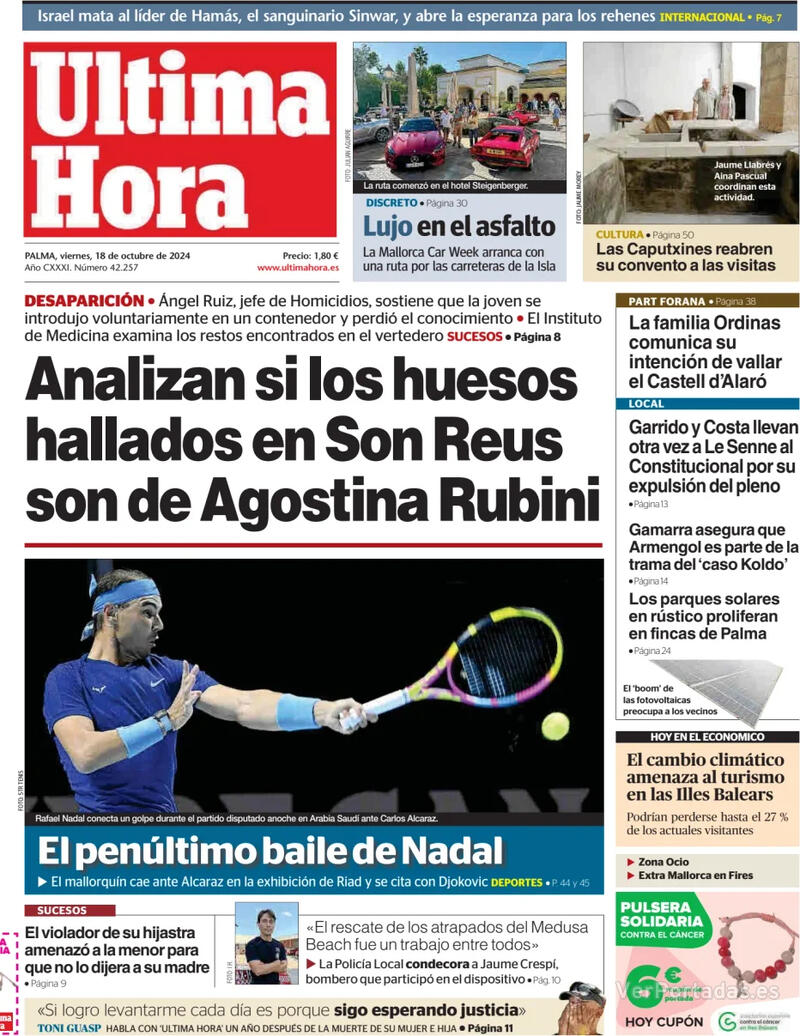 Portada Periódico de Ibiza y Formentera 2024-10-18