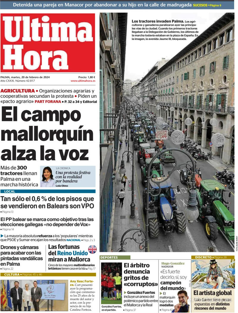 Portada Última Hora 2024-02-21