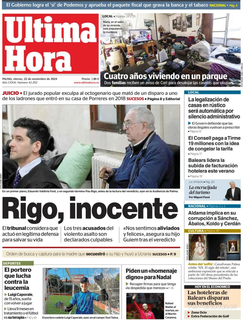 Portada Periódico de Ibiza y Formentera 2024-11-22