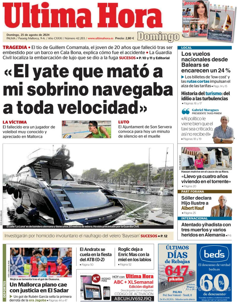 Portada Periódico de Ibiza y Formentera 2024-08-25