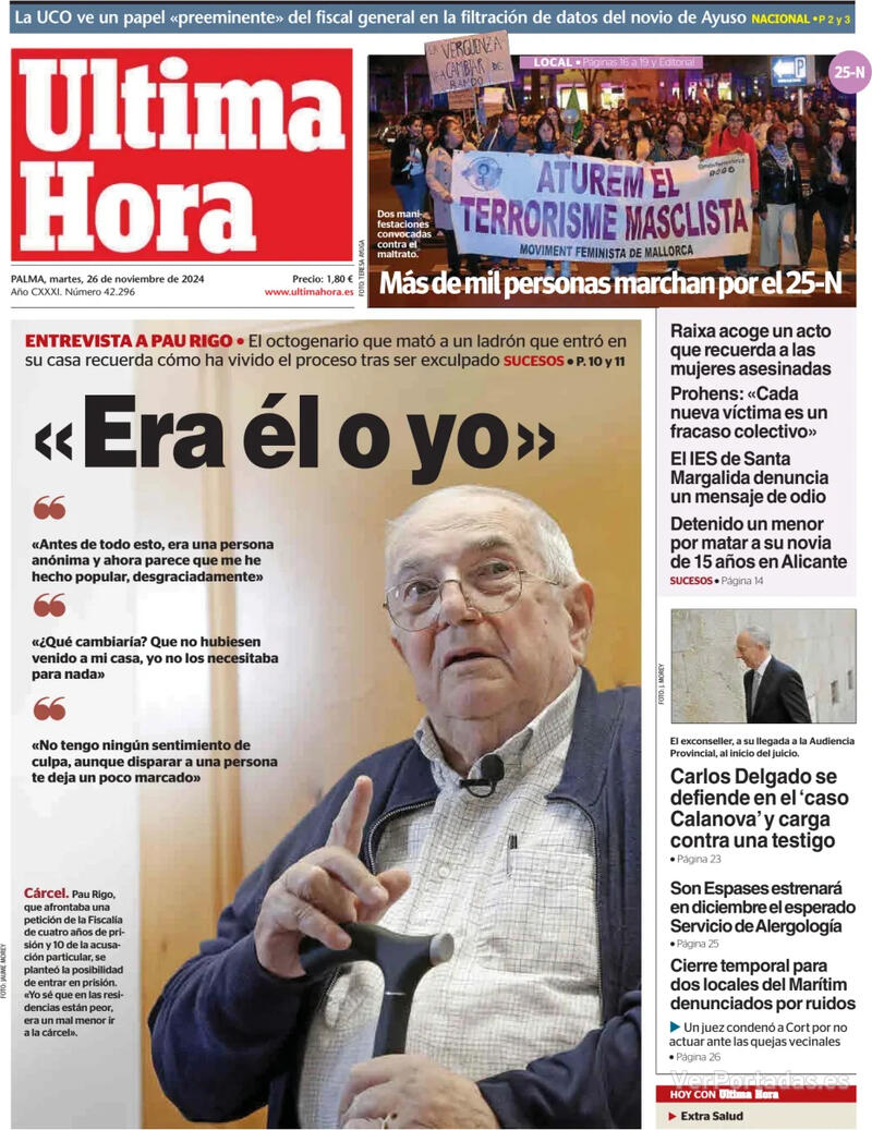 Portada Periódico de Ibiza y Formentera 2024-11-26