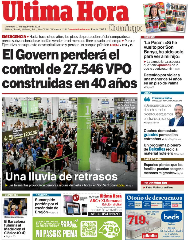 Portada Periódico de Ibiza y Formentera 2024-10-27