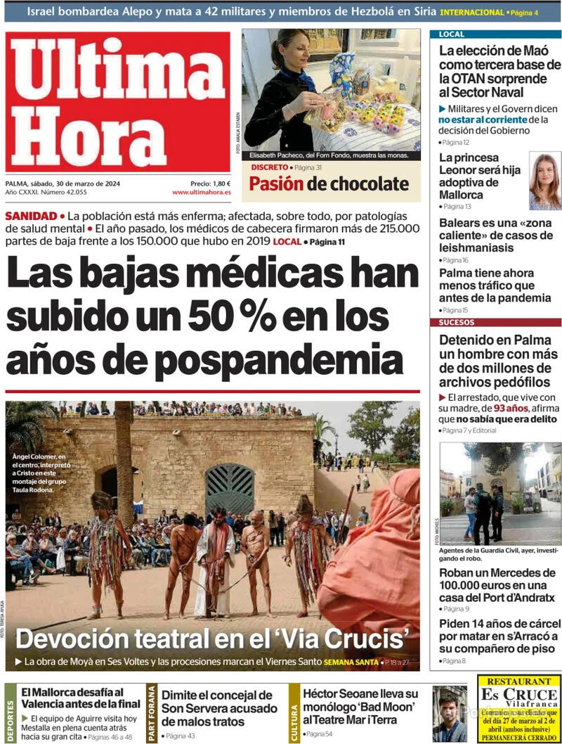 Portada Última Hora 2024-03-31