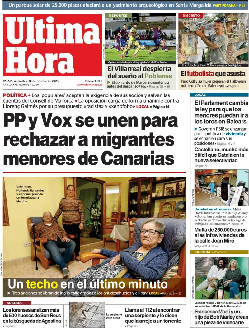 Portada Periódico de Ibiza y Formentera 2024-10-30