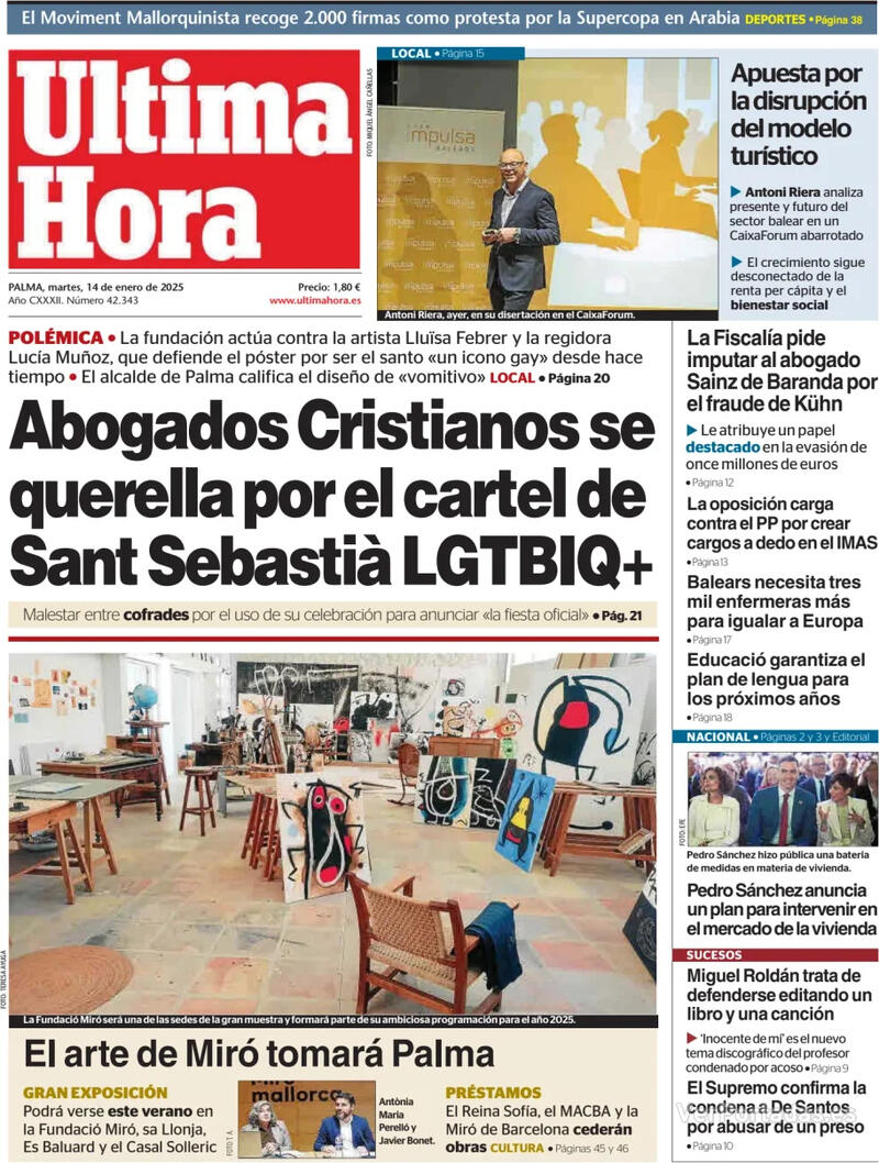 Portada Periódico de Ibiza y Formentera 2025-01-14