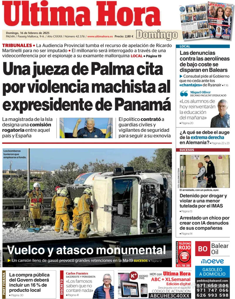 Portada Periódico de Ibiza y Formentera 2025-02-16