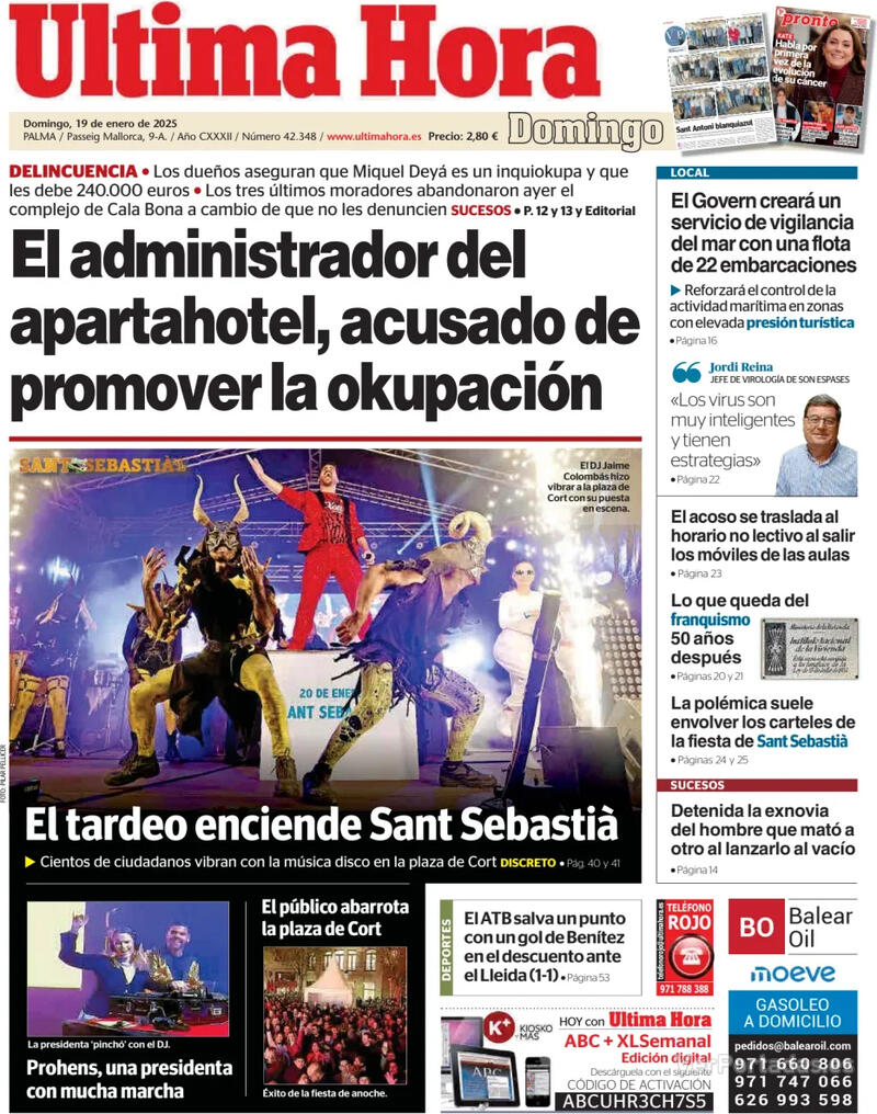 Portada Periódico de Ibiza y Formentera 2025-01-19