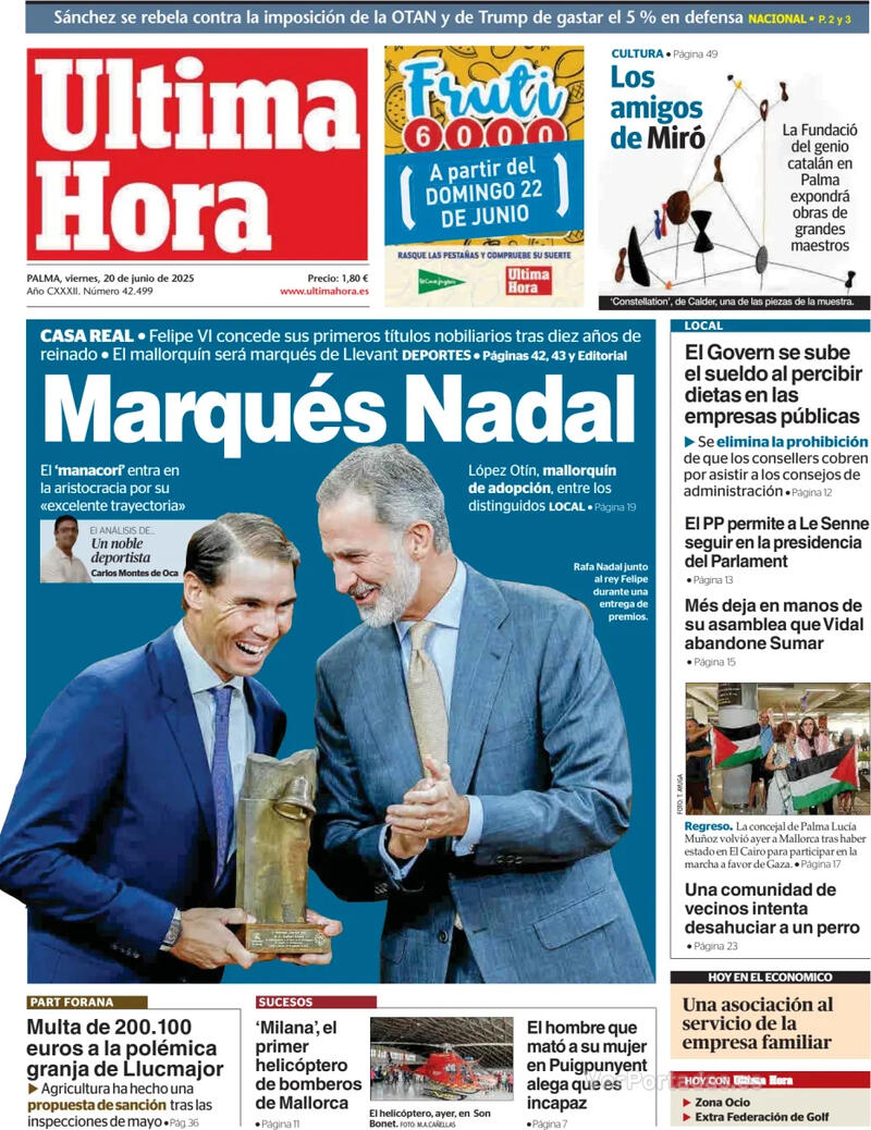 Portada Canarias 7 2025-06-20