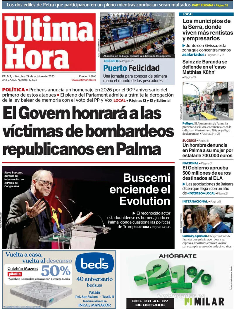 Portada Canarias 7 2025-10-22