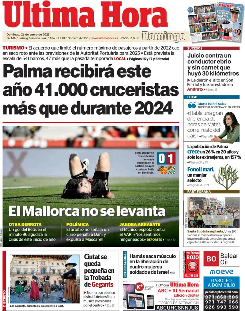 Portada Periódico de Ibiza y Formentera 2025-01-26