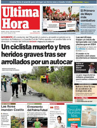 Portada periódico Última Hora