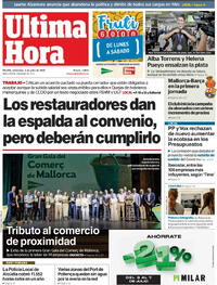 Portada periódico Última Hora
