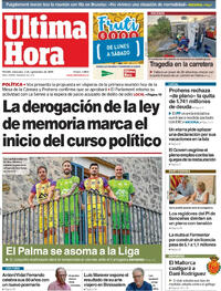 Portada Última Hora 2025-09-03