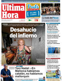 Portada periódico Última Hora