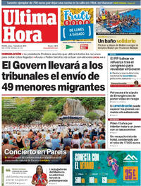 Portada periódico Última Hora