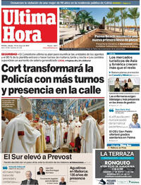 Portada periódico Última Hora