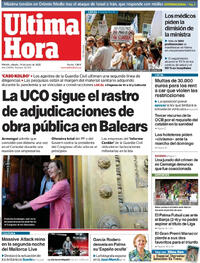 Portada periódico Última Hora