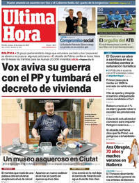 Portada periódico Última Hora