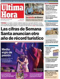 Portada periódico Última Hora
